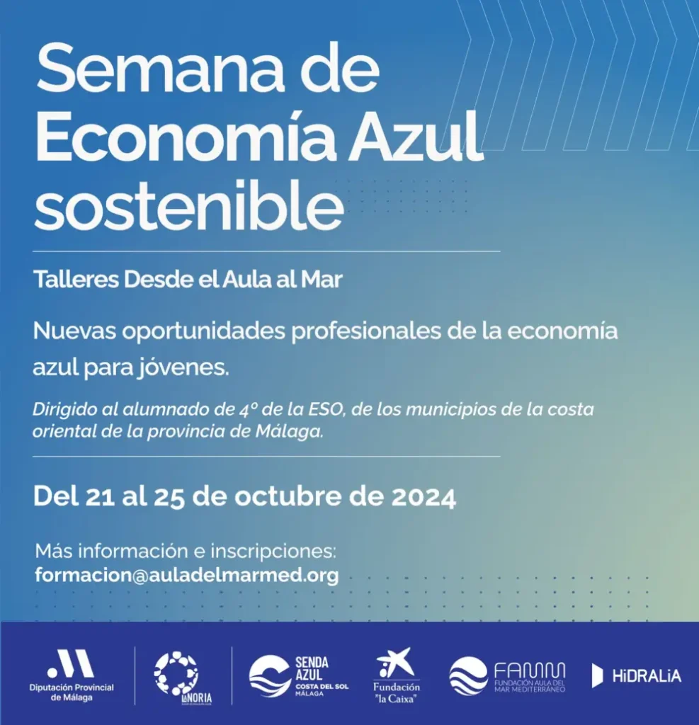 Más de 630 escolares de cinco municipios malagueños participan en talleres de economía azul sostenible para conocer las oportunidades laborales que ofrece este campo